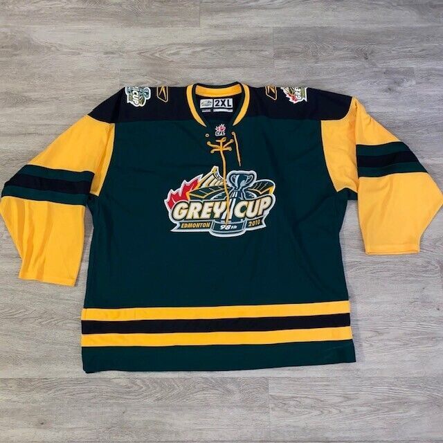 Reebok 98th Grey Cup Edmonton 2010 Cfl Hockey Jersey Men Size Xxl 2xl